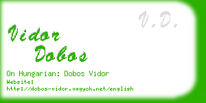 vidor dobos business card